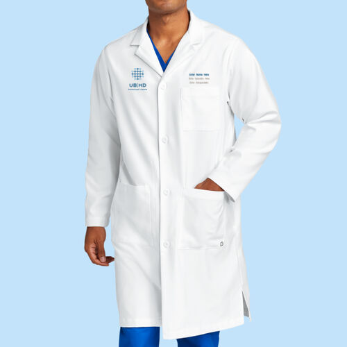 UBMD Primary Care - Men's Long Lab Coat Thumbnail